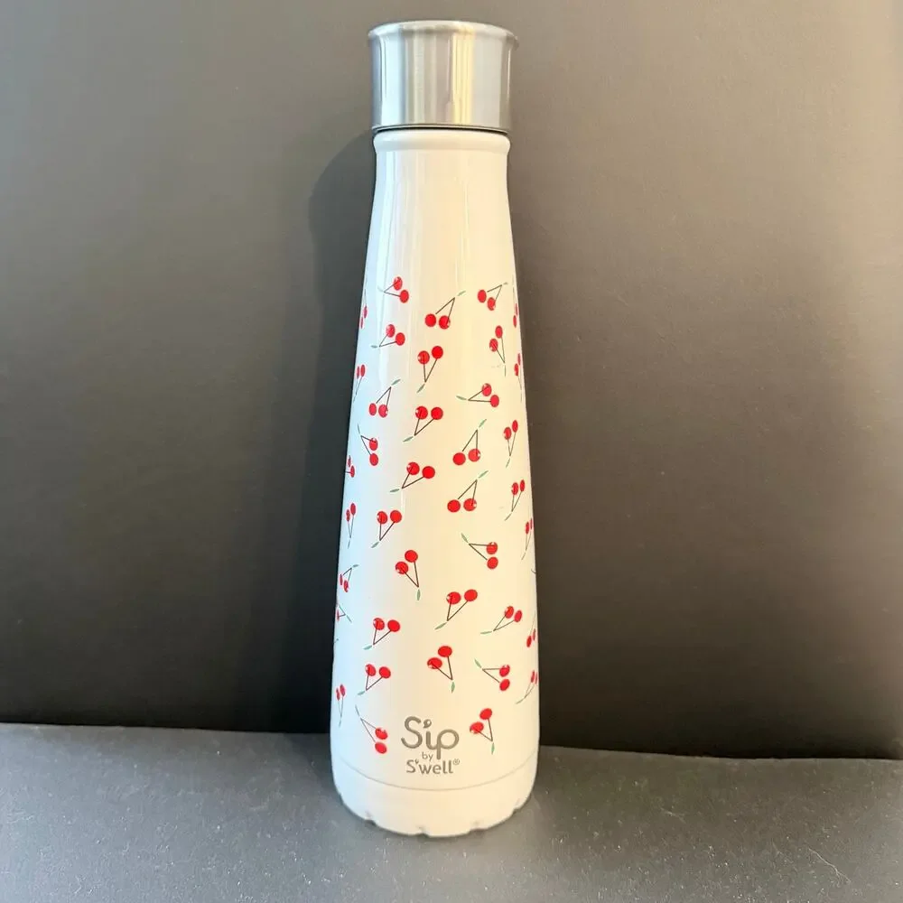 S'ip by S'well Cherry 15 oz Insulated Stainless Steel Water Bottle